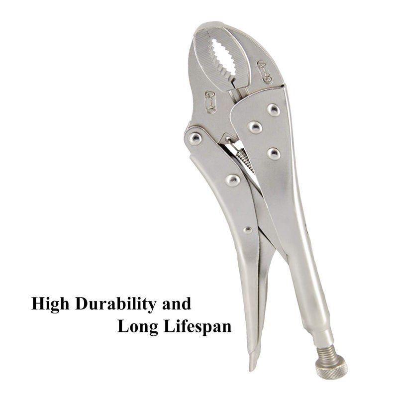 GOSWIFT 12-inch Heavy Duty Locking Pliers, Chrome Vanadium Steel, Curved Jaw Locking Pliers - Image 5